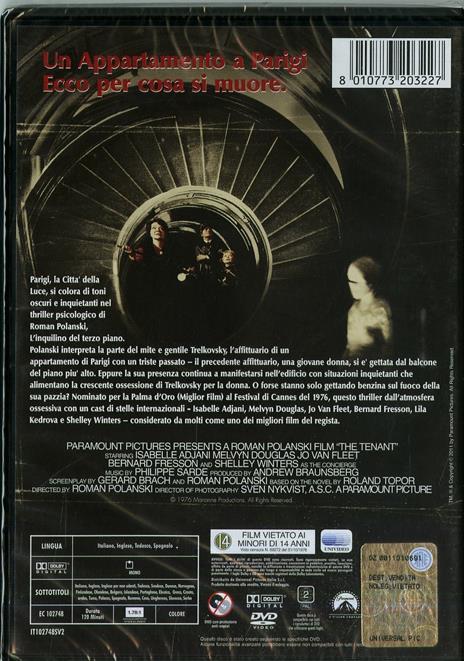 L' inquilino del terzo piano di Roman Polanski - DVD - 2