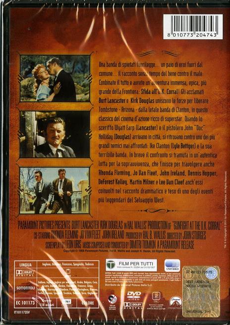 Sfida all'O.K. Corral di John Sturges - DVD - 2