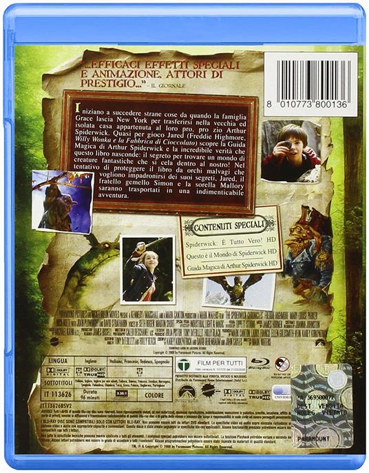 Spiderwick. Le cronache (Blu-ray) di Mark Waters - Blu-ray - 2