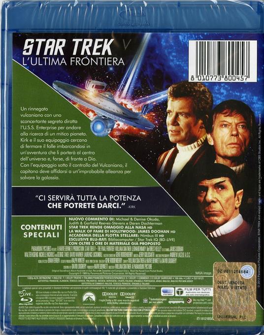 Star Trek V. L'ultima frontiera di William Shatner - Blu-ray - 2