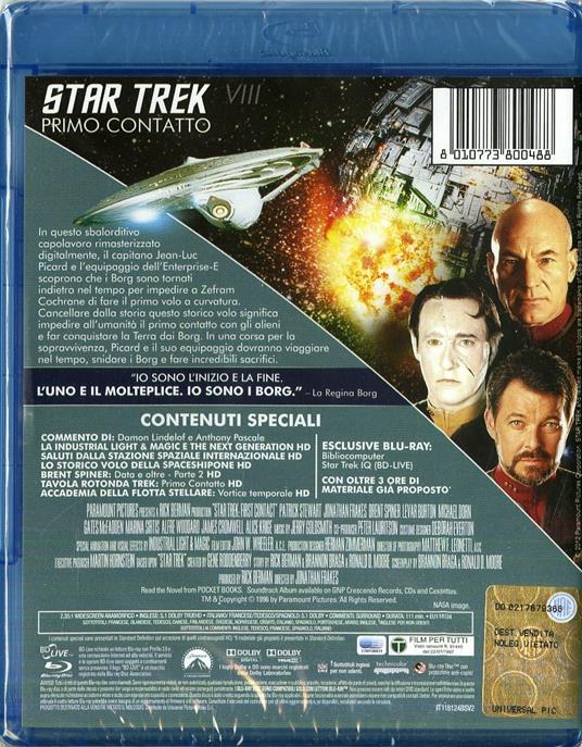 Star Trek. Primo contatto di Jonathan Frakes - Blu-ray - 2