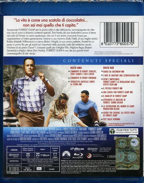 Forrest Gump (2 Blu-ray) di Robert Zemeckis - Blu-ray - 3