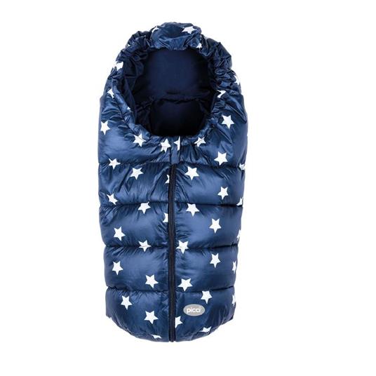 Sacco Termico Star Picci Per Carrozzina/Ovetto Blu Stelle Bianche