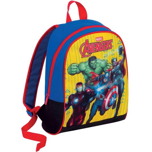 Zainetto Scuola Avengers 35 Cm Zaino Asilo Bambini Marvel Con Stampa Seven