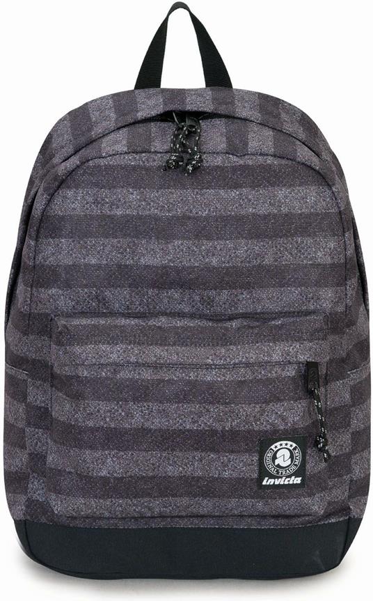 Zaino scuola Invicta Carlson Fantasy Stripes Texture. Grigio