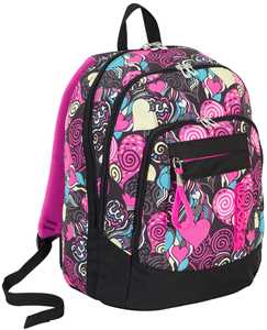 Cartoleria Zaino scuola New Advanced Seven Fantasy Jet Black. Nero Seven