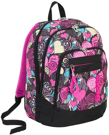 Zaino scuola New Advanced Seven Fantasy Jet Black. Nero