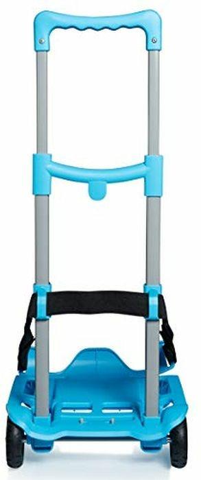 Carrello Trolley Be Box Plus Pieghevole Blu - con blocca zaino - 4