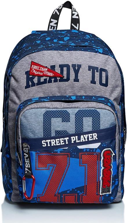 Zaino scuola Outsize Seven 7.1 Street Player Blue Deep. Blu - 2