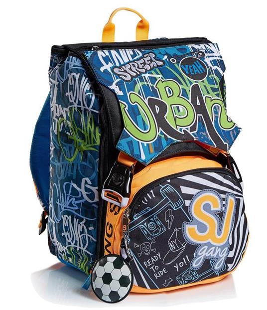 Zaino scuola sdoppiabile Big Seven SJ Gang Boy City Explorer Fluo Orange - 4