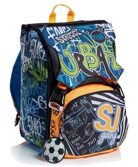 Zaino scuola sdoppiabile Big Seven SJ Gang Boy City Explorer Fluo Orange - 3