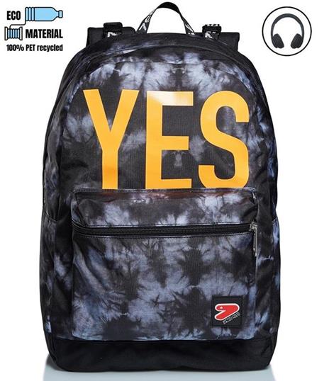 Zaino scuola reversibile Seven The Double Tye and Dye Boy Steel Gray. Grigio. Con cuffie wireless - 2