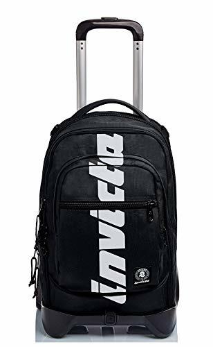 Zaino Trolley New Plug Invicta New Way Jet Black, Nero - 53x36x26,5 cm