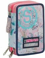 Astuccio 3 zip Seven 7.1 Chic League Rosa - 12,5x20x7 cm