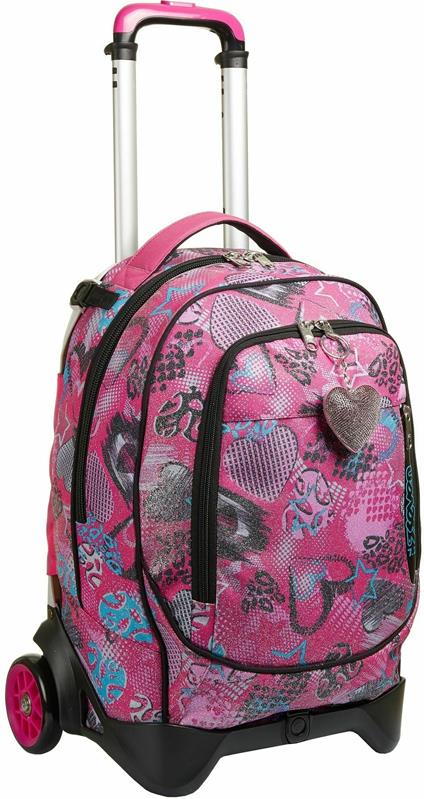 Zaino Trolley Jack 2WD Seven 7.1 Romantic Freedom Rosa - 37x51x27 cm