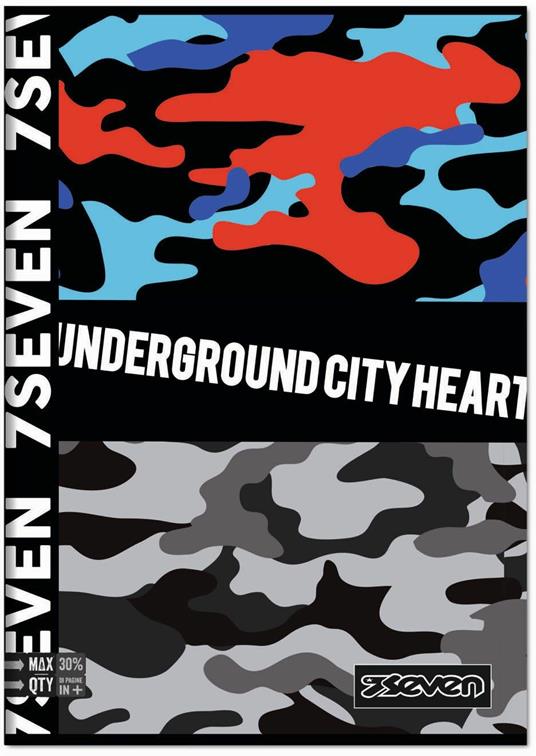 Quaderno Maxi A4 Seven 7.1 Boy 100 gr Quadretti grandi 5 mm - 3