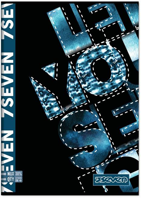 Quaderno Maxi A4 Seven 7.1 Boy 100 gr Quadretti grandi 5 mm - 4