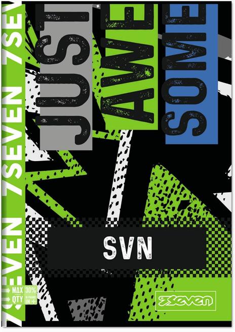 Quaderno Maxi A4 Seven 7.1 Boy 100 gr Quadretti grandi 5 mm - 5