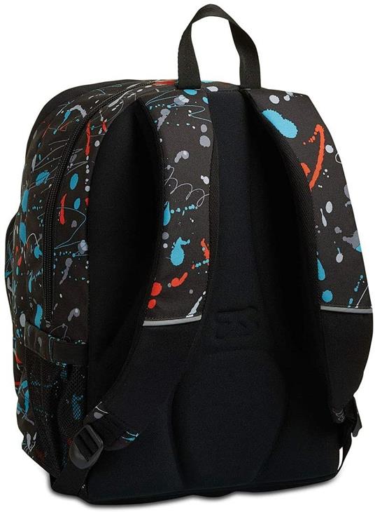 Zaino scuola Point Out Seven 7.1 Personal Art Nero 30x42x20 cm - 3
