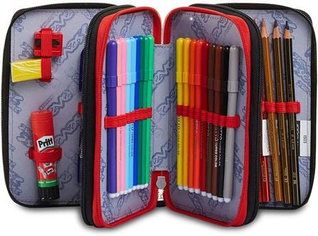 Astuccio 3 zip Seven 7.1 Challenge Boy Grigio - 12,5x20x7 cm - 3