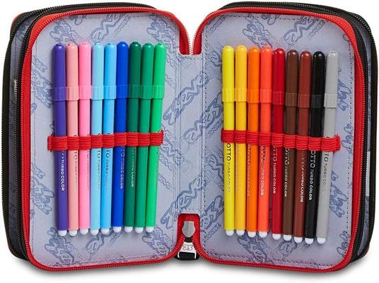 Astuccio 3 zip Seven 7.1 Challenge Boy Grigio - 12,5x20x7 cm - 4