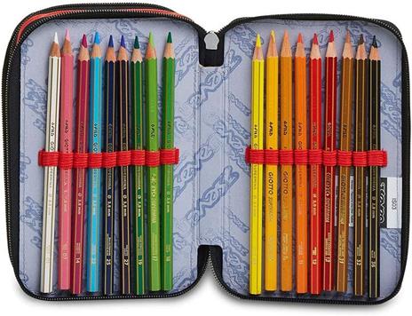 Astuccio 3 zip Seven 7.1 Challenge Boy Grigio - 12,5x20x7 cm - 6