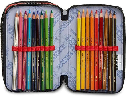 Astuccio 3 zip Seven 7.1 Challenge Boy Grigio - 12,5x20x7 cm - 6