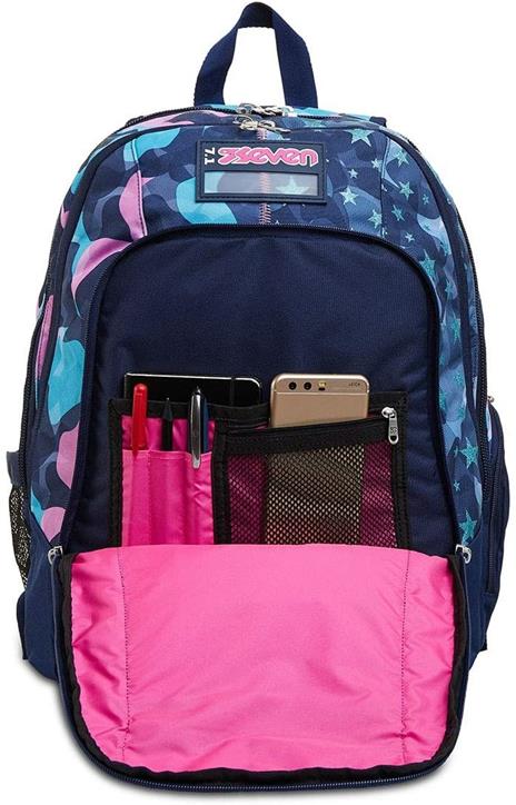 Zaino scuola Advanced Seven 7.1 Charming Girl Blu 31x43x24 cm - 6