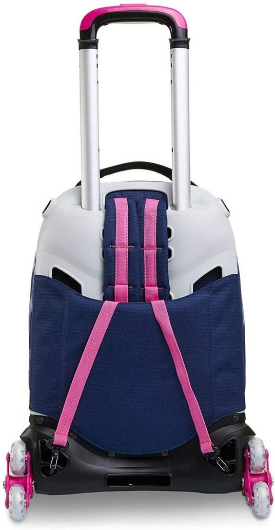 Zaino Trolley Jack 3WD Seven 7.1 Love your Soul Blu - 37x51x27 cm - 3