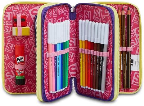 Astuccio 3 zip SJ Gang Multicolor Girl - 20x12,5x7 cm - 2