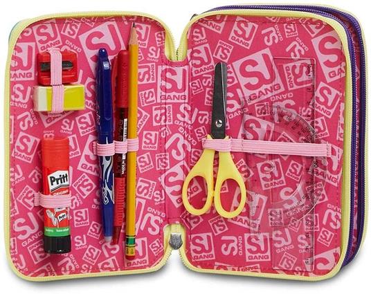 Astuccio 3 zip SJ Gang Multicolor Girl - 20x12,5x7 cm - 3