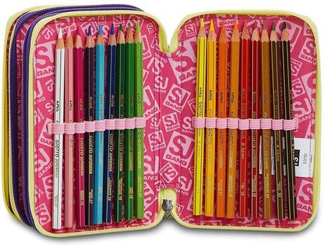 Astuccio 3 zip SJ Gang Multicolor Girl - 20x12,5x7 cm - 5
