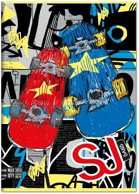 Quaderno Maxi A4 SJ Gang Boy 100 gr - 1 Rigo con margine - 6