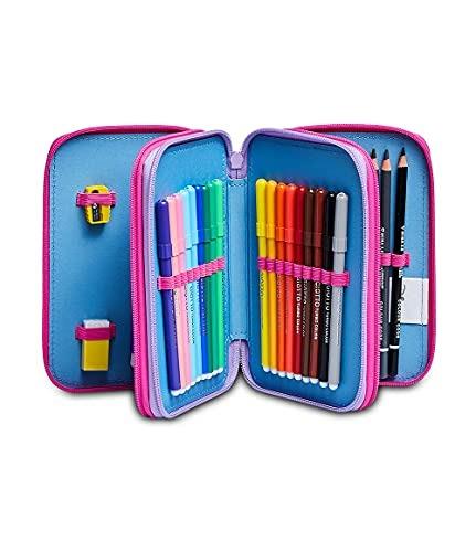 Astuccio 3 zip Frozen - 19,5x12,5x7 cm - 3