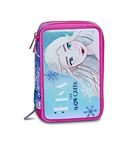 Astuccio 3 zip Frozen - 19,5x12,5x7 cm - 2