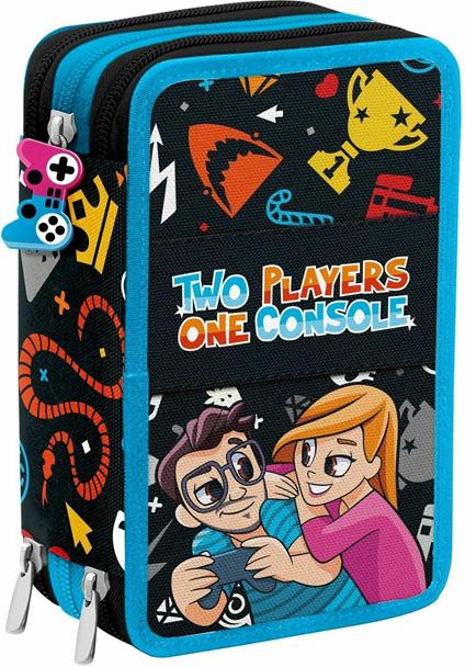 Astuccio 3 zip Two Player One Console - 12,5x19,5x7 cm