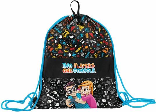 Zaino coulisse Two Player One Console - 37x47 cm - Two Players One Console  - Cartoleria e scuola | IBS