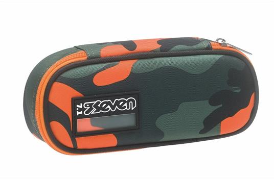 Bustina Astuccio Round Plus Seven Camoupix Boy, Military Green - 23 x 10 x 5,5 cm