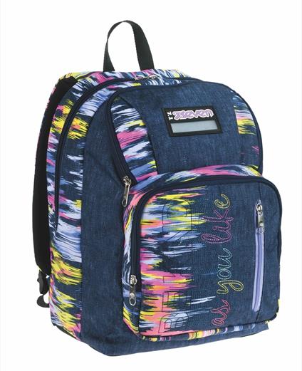 Zaino scuola Point Out Seven Virtual Girl, Blue Deep, 34 lt - 30 x 42 x 20 cm