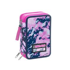 Astuccio 3 Zip Seven Drawingpin Girl, Blue Deep - 12,5 x 20 x 7 cm