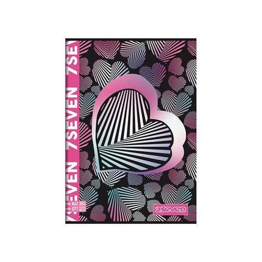 Quaderno A4 Maxi 96/100 Seven Girl. Quadretti grandi 5 mm - 20,5 x 29,5 cm - 3