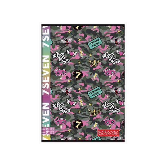 Quaderno A4 Maxi 96/100 Seven Girl. Quadretti grandi 5 mm - 20,5 x 29,5 cm - 6