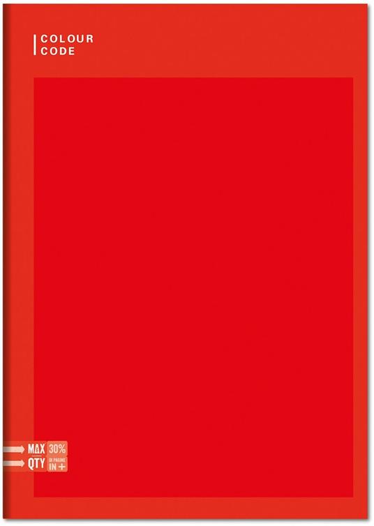 Quaderno A4 Maxi 96/100 Colour Colour Code Colorful. Righe 1-2 elementare - 20,5 x 29,5 cm - 2