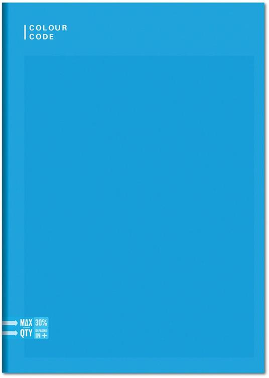 Quaderno A4 Maxi 96/100 Colour Colour Code Colorful. Righe 1-2 elementare - 20,5 x 29,5 cm - 4