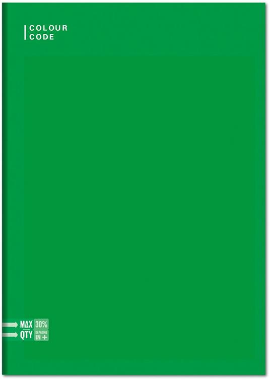Quaderno A4 Maxi 96/100 Colour Colour Code Colorful. Righe 1-2 elementare - 20,5 x 29,5 cm - 5