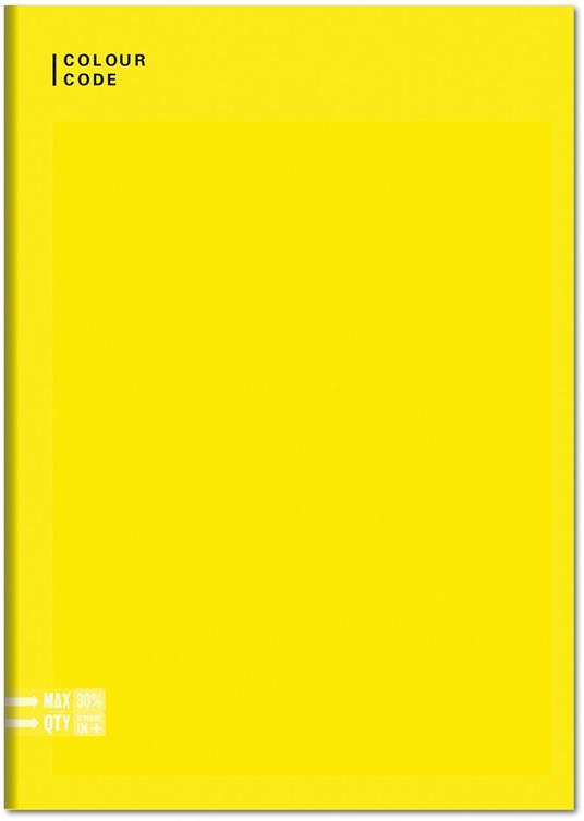 Quaderno A4 Maxi 96/100 Colour Colour Code Colorful. Righe 1-2 elementare - 20,5 x 29,5 cm - 6