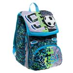 Zaino scuola Sdoppiabile Big Sj Gang Goalkick Boy, Turquoise Fluo, 21 lt - 27 x 41 x 16 cm