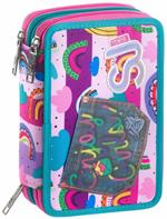 Astuccio 3 Zip Sj Gang Colorbow Girl, Summer Rose - 20 x 12,5 x 7 cm