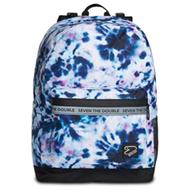 Zaino scuola Reversible Backpack Seven Violet Tie-Dy con auricolari wireless, Violet, 29 lt - 33 x 44 x 16 cm