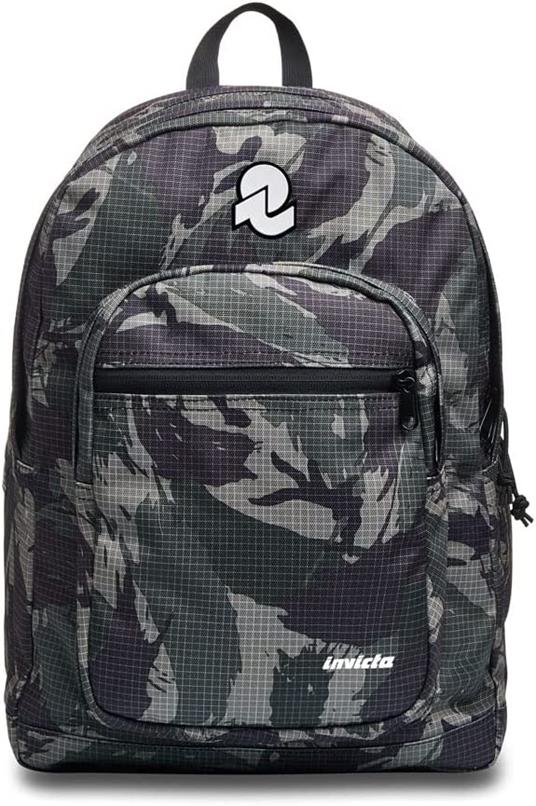 Zaino scuola Jelek Fantasy Invicta Backpack, Military Camo Green - 32 x 43 x 25 cm